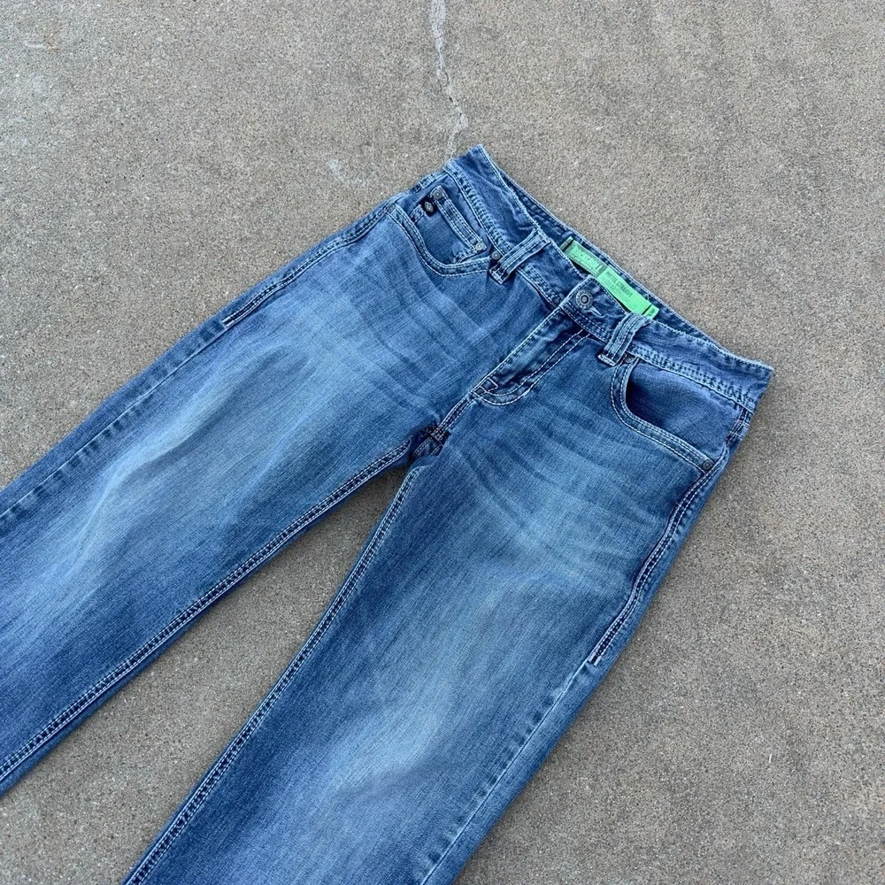 Rock & Roll Pistol Straight Regular Jeans Men's 30x34 Thick Stitch Cowboy Denim